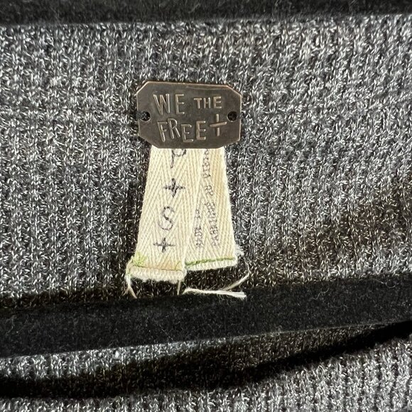 We The Free Blossom Thermal Balloon Sleeve Bandana Print Boho Top‎ Womens Size S - Picture 6 of 9